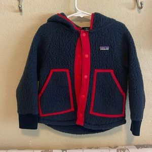 Boys Patagonia Blue Sherpa Jacket 3T